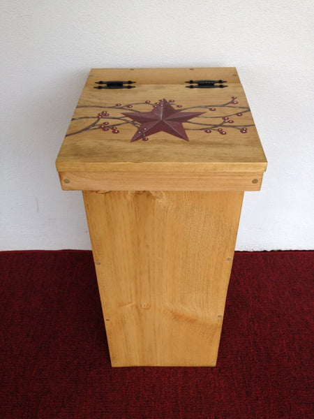 Minimalist Wooden Trash Bins For Kitchen