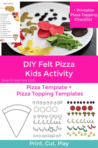 Felt Pizza Kids Activity + Free Printable Pizza Templates!