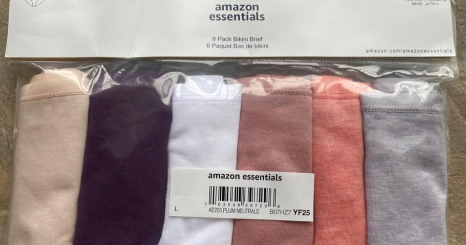 Get These Highly Rated Amazon Essentials Panties from $2.29 Per Pair!