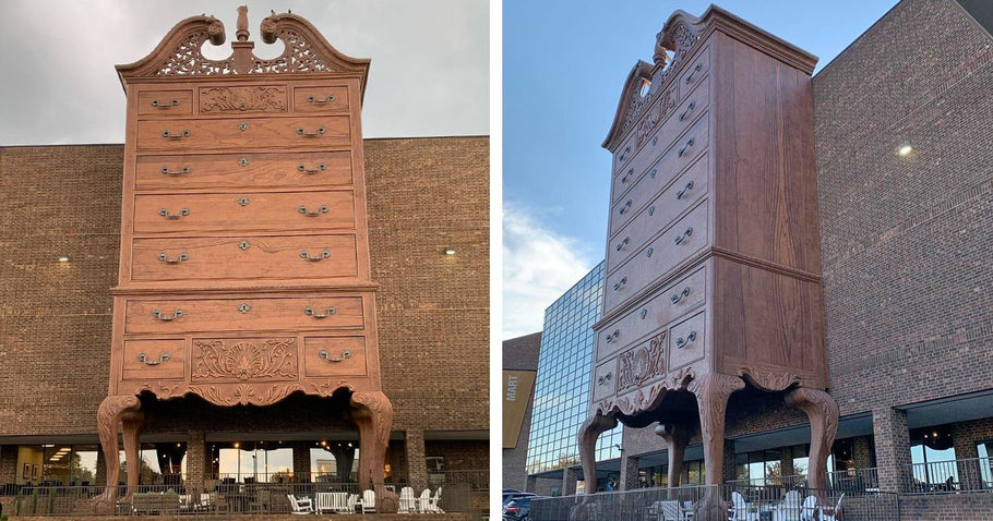 ‘World’s Largest Chest of Drawers’ Is the Perfect Entrance to America’s Largest Furniture Store
