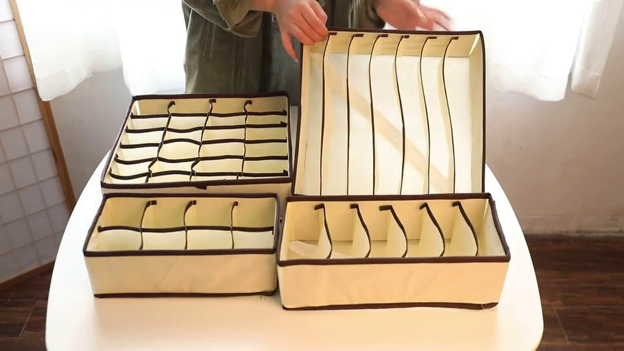 House Of Quirk offers affordable products to make life simpler and easier for YOU!!! This set of 4 Foldable drawer organizers is flexible to fit your home ...