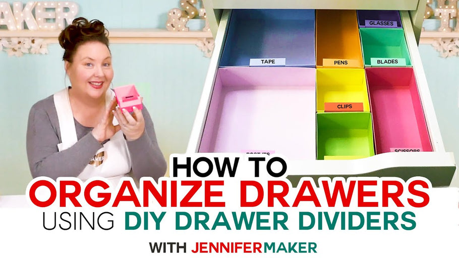 Learn how to organize your drawers with easy DIY drawer organizers you can make by hand or on your Cricut! Get the FREE pattern over at ...