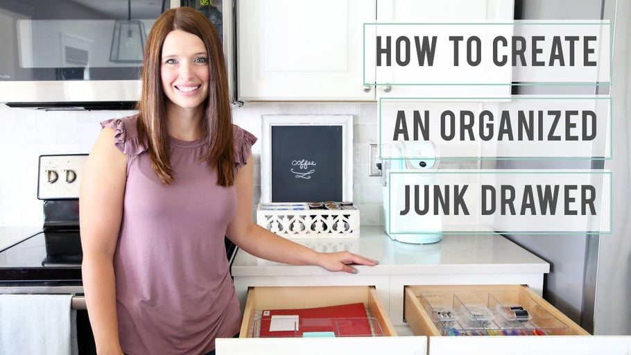 Create an organized junk drawer to have easy access to all of those small items you use on a day to day basis like office supplies, batteries, and basic tools.