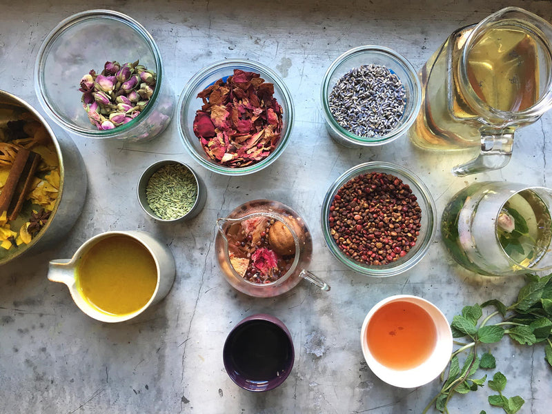 Mix your own delicious herbal tea using leftover spice