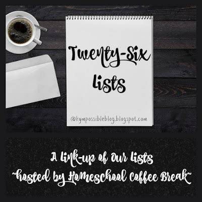 Twenty-Six Lists - Good Influences - #twentysixlists