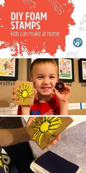 Quick and Simple How to Make DIY Foam Stamps with Kids