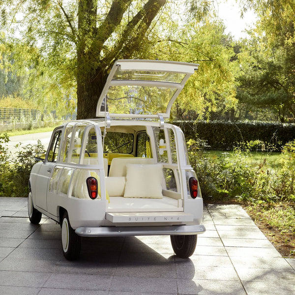 Mathieu Lehanneur turns Renault 4L into nomadic hotel suite with panoramic windows
