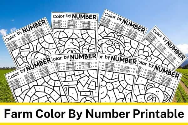 Free Farm Color By Number Printable