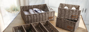 Cutlery Tray, Cutlery Basket Organizer 1pc, Traditional Wicker Kitchen Organisers, Braided Cutlery Trays, Drawer Dividers, Cutlery, "Home", Kitchen Decoration
