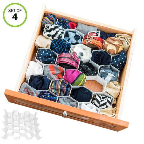 Evelots Drawer Organizer-Divider-Sock-Belt-Scarf-Underwear