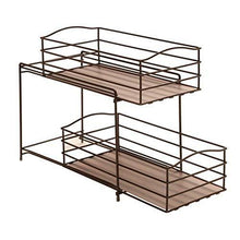Load image into Gallery viewer, Discover seville classics 2 tier sliding basket drawer kitchen counter and cabinet organizer bronze