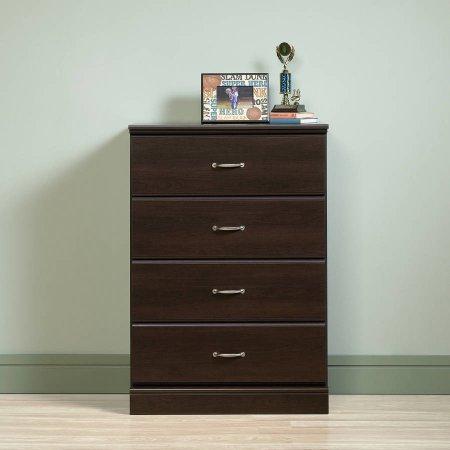 Amazon best reliable four drawer chest good metal runners and safety stops ideal storage solution long lasting sturdy wood composite materials use in home office and living room expert guide espresso