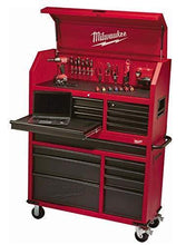 Load image into Gallery viewer, Exclusive heavy duty drawer 16 tool chest 46 in and rolling cabinet set red and black personal valuables storage drawer with separate lock in the tool chest