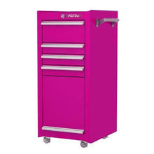 Load image into Gallery viewer, Home the original pink box pb1804r 16 inch 4 drawer 18g steel rolling tool salon cart with bulk storage pink