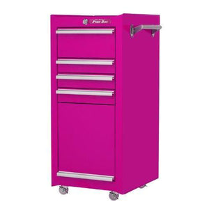 Home the original pink box pb1804r 16 inch 4 drawer 18g steel rolling tool salon cart with bulk storage pink