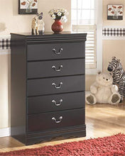 Load image into Gallery viewer, Related ashley furniture signature design huey vineyard chest of drawers 5 drawers vintage casual louis philippe styling black
