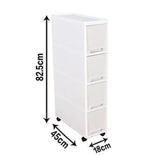 Load image into Gallery viewer, Storage organizer shozafia narrow slim rolling storage cart and organizer 7 1 inches kitchen storage cabinet beside fridge small plastic rolling shelf with drawers for bathroom