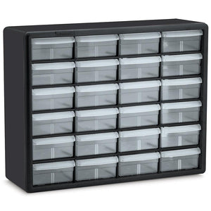 AKRO-MILS Parts Storage Cabinet - 20x6.38x15.81" - (24) 4-3/8 x5-1/4 x2" Drawers