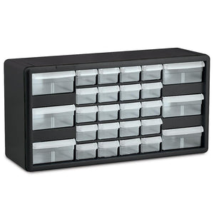 AKRO-MILS Parts Storage Cabinet - 20x6.38x10.34" - (20) 2-1/8 x5-1/4 x1-1/2", (6) 4-3/8 x5-1/4 x2" Drawers
