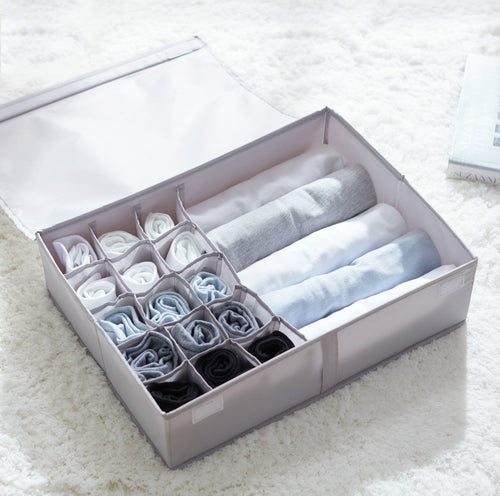 Solid Washable Socks Bras Underwear Organizer Storage Box