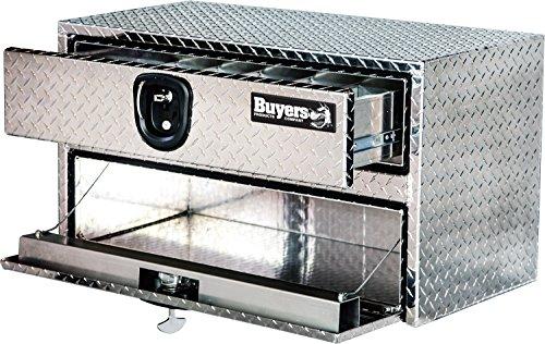 Buyers Products Diamond Tread Aluminum Underbody Truck Box w/ Drawer (20x18x48 Inch)