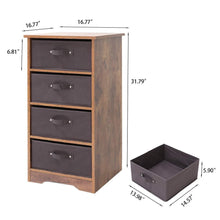 Load image into Gallery viewer, Discover the iwell wooden dresser storage tower with removable 4 drawer chest storage organizer dresser for small rooms living room bedroom closet hallway rustic brown sng004f