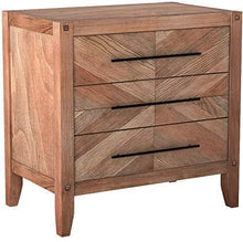 Load image into Gallery viewer, Shop scott living auburn white washed natural finish nightstand with 3 drawers