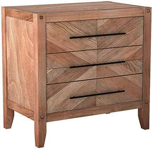 Shop scott living auburn white washed natural finish nightstand with 3 drawers