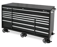 Load image into Gallery viewer, Cheap montezuma tool box 72 17 drawer roller cabinet with 18 gauge steel construction black powder coat finish bk7217mz