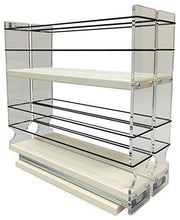 Load image into Gallery viewer, Discover the vertical spice 22x2x11 dc spice rack narrow space w 2 drawers each with 2 shelves 20 spice capacity easy to install