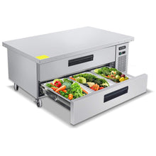 Load image into Gallery viewer, Select nice commercial 2 drawer refrigerated chef base kitma 60 inches stainless steel chef base work table refrigerator kitchen equipment stand 33 f 38 f