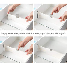 Load image into Gallery viewer, Purchase kingrol 4 pack adjustable drawer organizer dividers with foam ends for kitchen dresser bedroom bathroom office storage