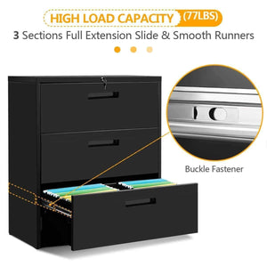 Results 3 drawers white lateral file cabinet with lock lockable heavy duty filing cabinet steel construction blackcurve handle