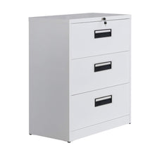 Load image into Gallery viewer, Amazon merax lateral file cabinet 2 drawer locking filing cabinet 3 drawers metal organizer with heavy duty hanging file frame for legal business files office home storage