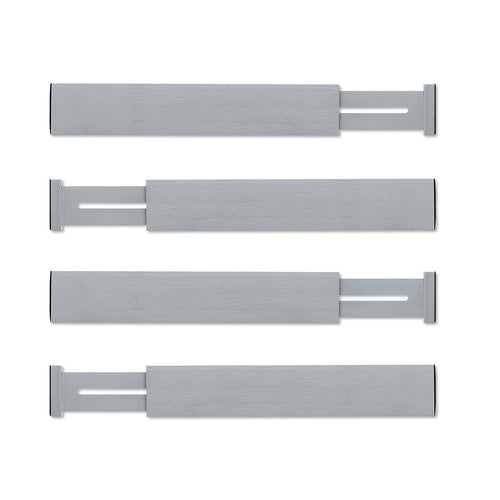 Results utoplike 4 pack bamboo kitchen drawer dividers adjustable drawer organizers spring loaded works in kitchen dresser bathroom bedroom baby drawer desk gray