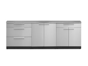 Outdoor Kitchen Stainless Steel 3 Piece Cabinet Set