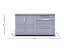 Load image into Gallery viewer, Outdoor Kitchen Aluminum 2 Piece Cabinet Set