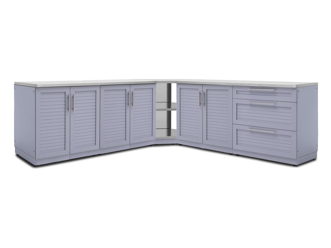 Outdoor Kitchen Aluminum 5 Piece Cabinet Set
