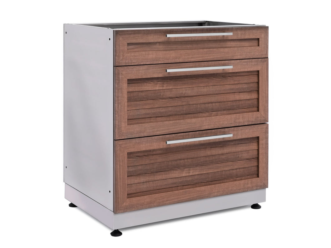 Outdoor Kitchen Stainless Steel 3-Drawer Cabinet