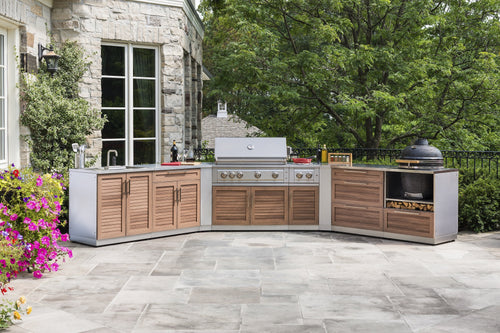 Outdoor Kitchen Stainless Steel 3 Piece Cabinet Set