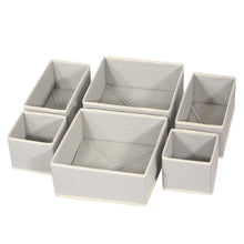 Load image into Gallery viewer, Online shopping diommell foldable cloth storage box closet dresser drawer organizer fabric baskets bins containers divider with drawers for clothes underwear bras socks lingerie clothing set of 6