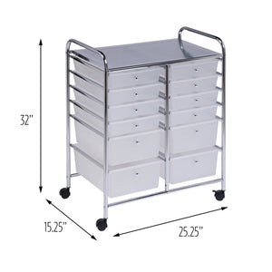 The best honey can do rolling storage cart and organizer with 12 plastic drawers