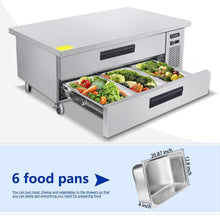 Load image into Gallery viewer, Storage commercial 2 drawer refrigerated chef base kitma 60 inches stainless steel chef base work table refrigerator kitchen equipment stand 33 f 38 f