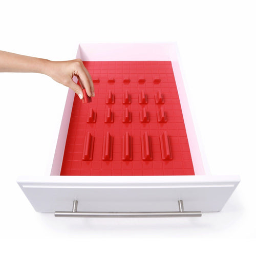 Related kmn home drawerdecor customizable organizer drawer and shelf cabinet liners non slip and easy clean deluxe starter kit 21 piece red