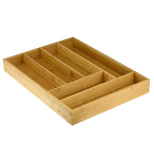 Shop for organic bamboo utility drawer heim concept 6 slot organizer cutlery tray layout for utensils utility accessories storage