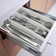 Load image into Gallery viewer, Great sorbus utensil drawer organizer expandable cutlery drawer trays for silverware serving utensils multi purpose storage for kitchen office bathroom supplies utensil drawer organizer white