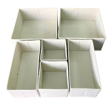 Load image into Gallery viewer, Order now sodynee fba_scd6sbe foldable cloth storage box closet dresser organizer cube basket bins containers divider with drawers for underwear bras socks ties scarves 6 pack beige