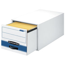 Load image into Gallery viewer, Top bankers box stor drawer steel plus extra space saving filing cabinet stacks up to 5 high legal 6 pack 00312
