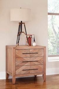 Shop for scott living auburn white washed natural finish nightstand with 3 drawers