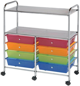 Related blue hills studio sc8mcdw 12 s storage cart 8 drawer wide with 2 shelf multi colored